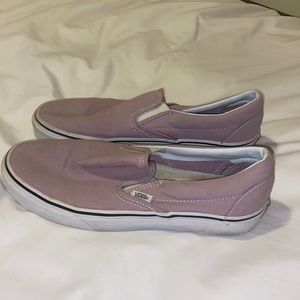Light purple low top slide in vans